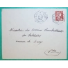 N°1011C MARIANNE DE MULLER CACHET MANUEL POSTE AUTOMOBILE BAYEUX CALVADOS CP N°4 POUR CAEN 1959 LETTRE COVER FRANCE