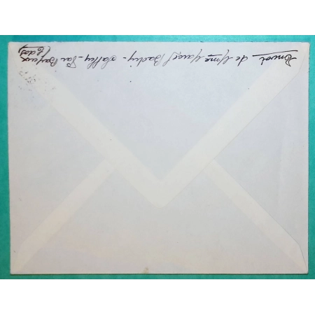 N°1011C MARIANNE DE MULLER CACHET MANUEL POSTE AUTOMOBILE BAYEUX CALVADOS CP N°4 POUR CAEN 1959 LETTRE COVER FRANCE