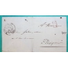 CAD TYPE 13 FAULQUEMONT MOSELLE PP PORT PAYE POUR PERPIGNAN PYRENEES ORIENTALES 1843 LETTRE COVER FRANCE