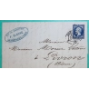 N°14 PC 1818 LYON + CAD TYPE 15 A LYON A LES TERREAUX BELLE FACTURE POUR LIVRON DROME 1856 LETTRE COVER FRANCE