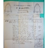 N°14 PC 1818 LYON + CAD TYPE 15 A LYON A LES TERREAUX BELLE FACTURE POUR LIVRON DROME 1856 LETTRE COVER FRANCE
