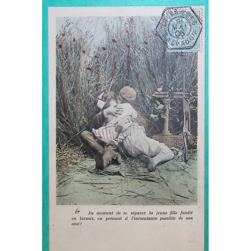 N°111 BLANC CACHET RECETTES AUXILIAIRES TOURNIERES CALVADOS CARTE POSTALE 1905 LETTRE COVER FRANCE