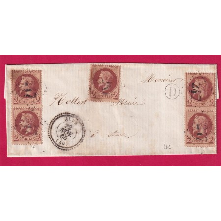 N°25 x5 2 PAIRES + UN GC 247 AUVE MARNE CAD TYPE 22 BOITE RURALE D POUR AUVE