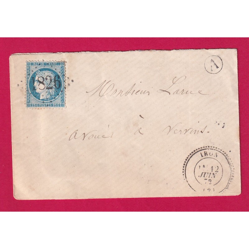 N°60 GC 1826 IRON  AISNE CAD TYPE 24 INDICE 15 VERVINS BOITE RURALE A