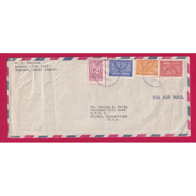 ARABIE SAOUDITE LETTRE DAHRAN SAUDI ARABIA WILTON CONNECTICUT ETATS UNIS USA