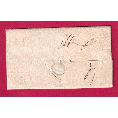 MARQUE P1P FERNAY AIN EN NOIR ACHEMINEE DE VEVEY SUISSE 1820 POUR LYON INDICE 17