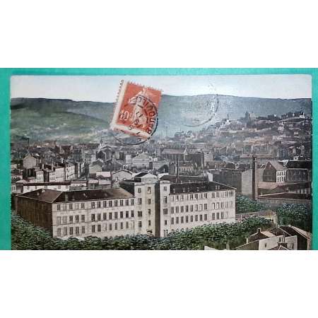 N°138 SEMEUSE BELLE VARIETE PIQUAGE DECALE CAD TYPE A ST ETIENNE BADOUILLERE LOIRE CARTE POSTALE POUR GRENOBLE 1911