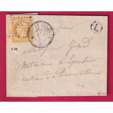 N°13 BDF TTB SIGNE BRUN PC 1404 GIVRY EN ARGONNE MARNE CAD TYPE 22 INDICE 18 POUR EPENSE