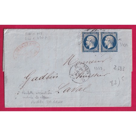 N°14 PAIRE PARIS ROULETTE ACCORDEON ROUTE 12 POUR LAVAL MAYENNE INDICE 20