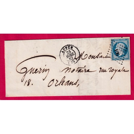 N°14 PERCE EN LIGNE PC 196 AUTUN SAONE ET LOIRE POUR ORLEANS LOIRET