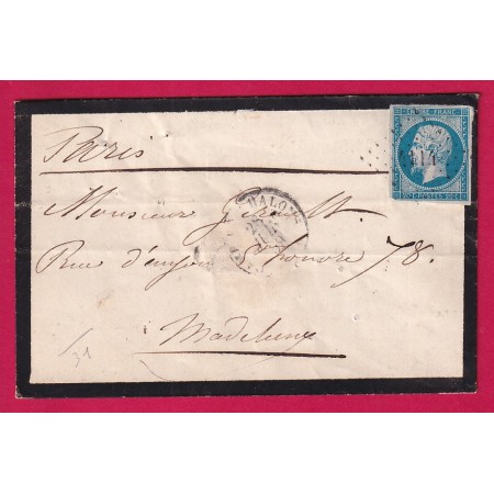 N°14 PC 4114 CAMPS DE CHALONS SUR MARNE RARE INDICE 29 POUR PARIS AVEC FACTURE  D'ACHAT MAISON ROUMET 1996 (si demandée )