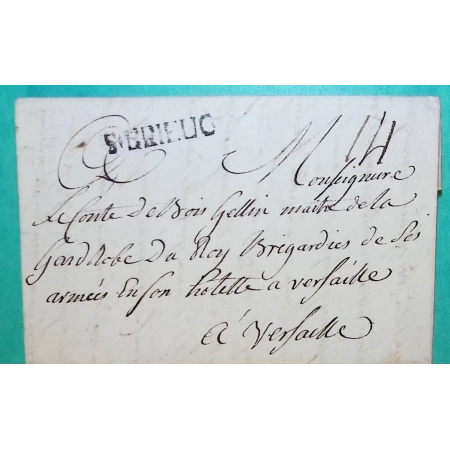 MARQUE ST BRIEUC COTES DU NORD POUR MAITRE DE LA GARDE ROBE DU ROI LOUIS XVI VERSAILLE LN N°5 1779 LETTRE COVER FRANCE