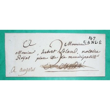 MARQUE 47 CANDE MAINE ET LOIRE DEPART LA FERTE POUR ANGERS 22x8.5