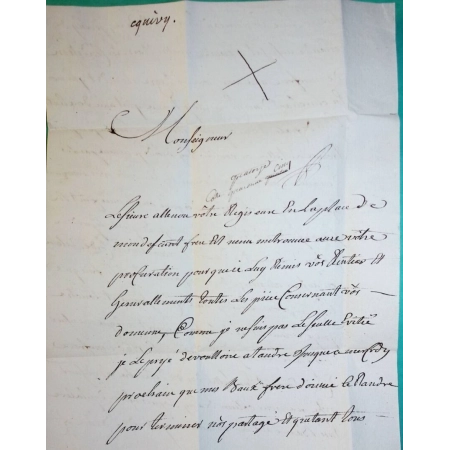 MARQUE ST BRIEUC COTES DU NORD POUR MAITRE DE LA GARDE ROBE DU ROI LOUIS XVI VERSAILLE LN N°5 1779 LETTRE COVER FRANCE