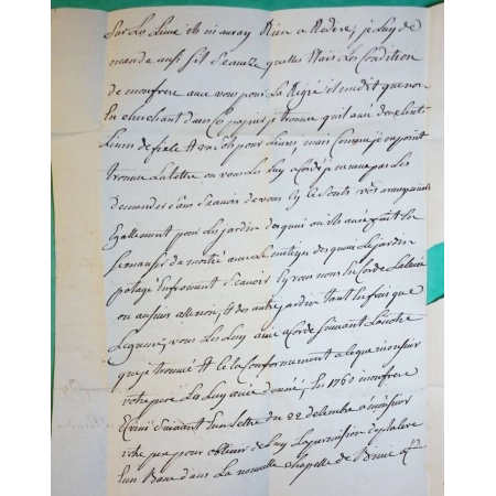 MARQUE ST BRIEUC COTES DU NORD POUR MAITRE DE LA GARDE ROBE DU ROI LOUIS XVI VERSAILLE LN N°5 1779 LETTRE COVER FRANCE