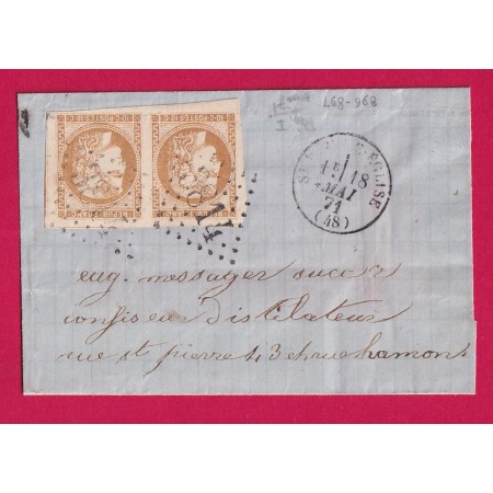 N°43A PAIRE SUPERBE GC 3814 ST MER EGLISE MANCHE SUR DEVANT DE LETTRE