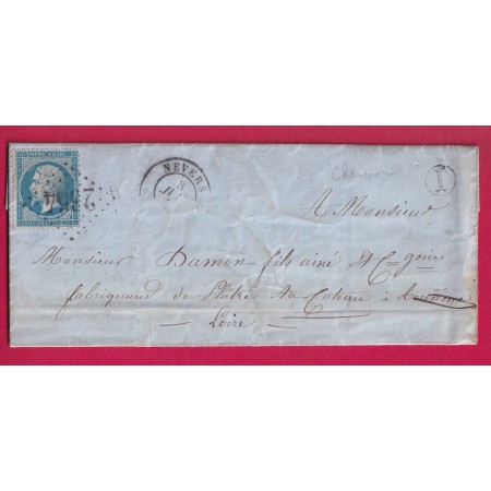 N°22 GC 2654 NEVERS NIEVRE BOITE RURALE I CHEVENON POUR LE COTEAU LOIRE LETTRE