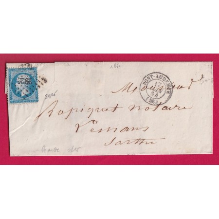 N°22 PC DU GC 2925 PONT AUDEMER EURE POUR LE MANS SARTHE INDICE 15 LETTRE