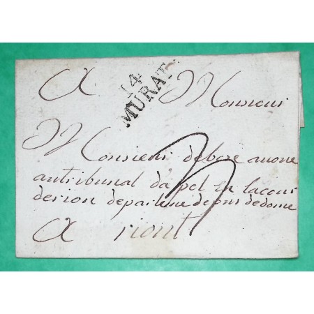 MARQUE 14 MURAT CANTAL POUR RIOM PUY DE DOME 27x11.5 1812