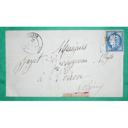 N°60A GC 789 LA CAVALERIE AVEYRON POUR VOIRON ISERE 1872