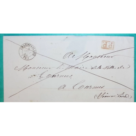 CAD TYPE 15A CHAUFFAILLES SAONE ET LOIRE PP PORT PAYE POUR TOURNUS 1845 LETTRE COVER FRANCE