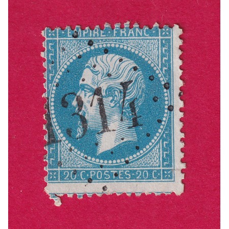 N°22 GC 1314 DOLUS CHARENTE INFERIEURE COTE 130€ SUR BLEU TIMBRE BRIEFMARKEN STAMP