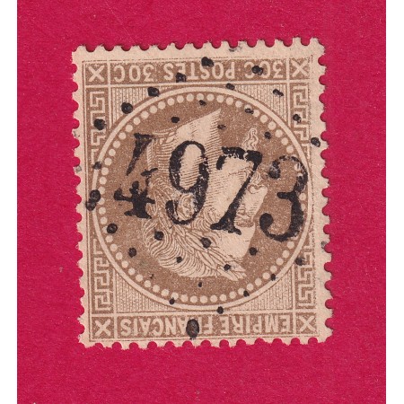 N°30 GC 4973 ANCIZAN HAUTES PYRENEES COTE 45€ SUR BLEU TIMBRE BRIEFMARKEN STAMP