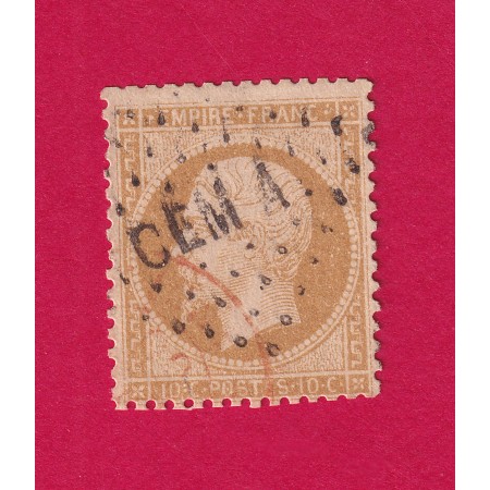 N°21 OBLITERATION CEM A CORPS EXPIDITIONNAIRE DU MEXIQUE BUREAU A TIMBRE BRIEFMARKEN STAMP