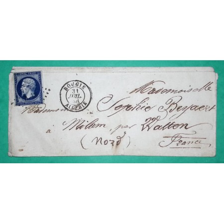 N°14 PC 3718 BOUGIE ALGERIE POUR WATTEN NORD 1856 INDICE 14