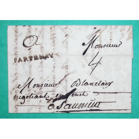 MARQUE PARTHENAY DEUX SEVRES POUR SAUMUR MAINE ET LOIRE LN N°2 1775