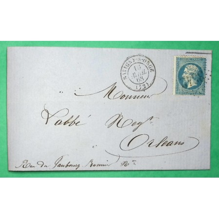 N°22 GC 3342 SAVIGNY SUR ORGE SEINE ET OISE POUR ORLEANS LOIRET 1868