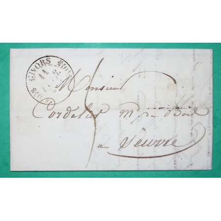 copy of copy of copy of copy of copy of MARQUE P12P SALON DE PROVENCE BOUCHES DU RHONE POUR AIX 22x8 1825 LETTRE COVER FRANCE