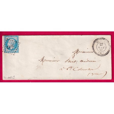 N°14 PC 3812 GUILLON YONNE CAD TYPE 22 POUR STE COLOMBE LETTRE