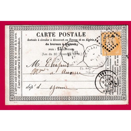 DEUX CAD CONVOYEUR STATION AVALLON YONNE+ CRAVANT N°55 POUR AUXERRE CARTE PRECURSEUR  LETTRE