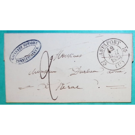 CAD TYPE 12 ASTAFORT ASTAFFORT LOT ET GARONNE POUR NERAC 1835 LETTRE COVER FRANCE