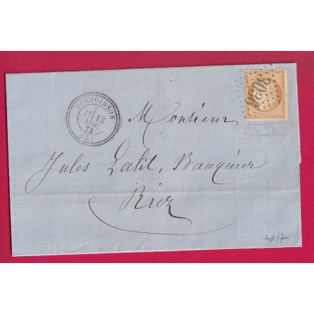 N°59 GC 3036 PUIMOISSON BASSES ALPES CAD TYPE 24 POUR RIEZ LETTRE