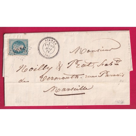 N°29 GC 3408 SIGNES VAR VAD TYPE 24 POUR MARSEILLE INDICE 16 LETTRE