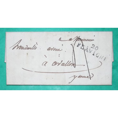 MARQUE 20 FLAVIGNI FLAVIGNY COTE D'OR POUR AVALLON YONNE 30x9 1826