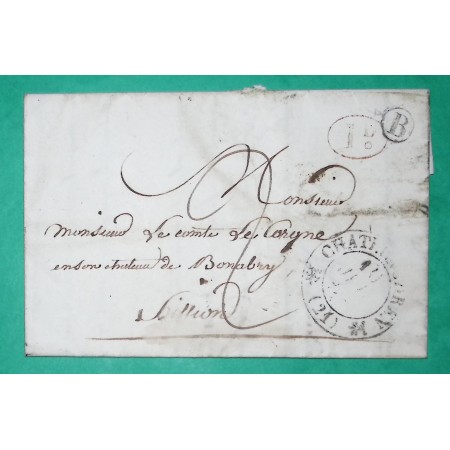 CAD TYPE 12 CHATELAUDREN COTES DU NORD DECIME + BOITE RURALE B LANVOLLON POUR HILLION 1840