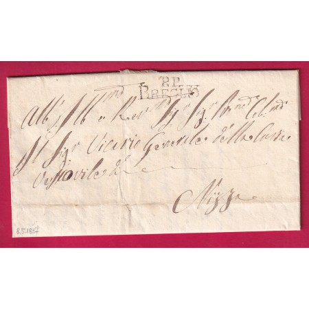 MARQUE SARDE PP BREGLIO LE BREUIL ALPES MARITIMES POUR NICE 1837 LETTRE