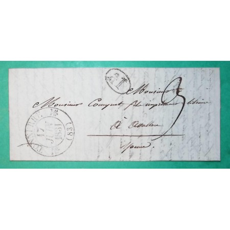 CAD TYPE 12 TONNERRE YONNE DECIME RURAL TANLAY POUR POUR AVALLON 1831