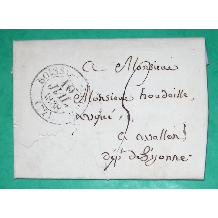 CAD TYPE 13 BOISSY  ST LEGER SEINE ET OISE DEPART LIMEIL BREVANNES POUR AVALLON YONNE 1838