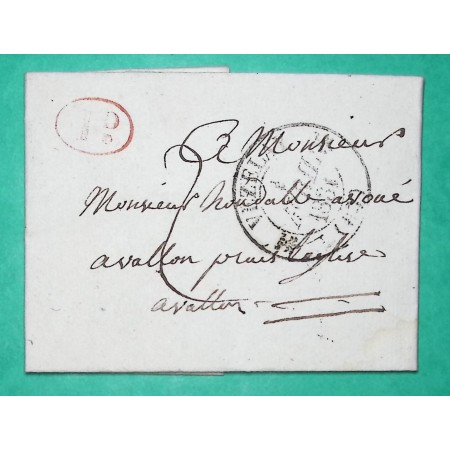 CAD TYPE 12 VEZELAY YONNE DECIME RURAL ASNIERES SOUS BOIS POUR AVALLON 1831