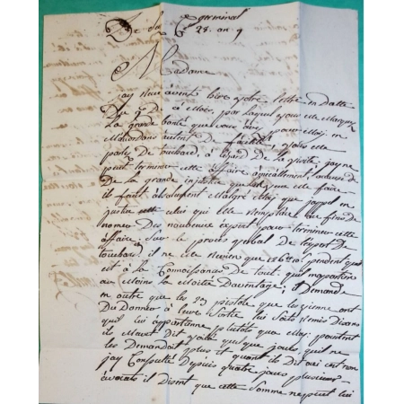 MARQUE 59 SEEZ ORNE ROUGE POUR LE MANS SARTHE PERIODE REVOLUTIONNAIRE 23x9 1801 LETTRE COVER FRANCE