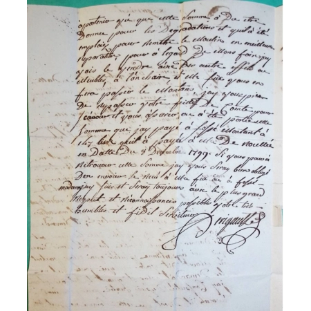 MARQUE 59 SEEZ ORNE ROUGE POUR LE MANS SARTHE PERIODE REVOLUTIONNAIRE 23x9 1801 LETTRE COVER FRANCE