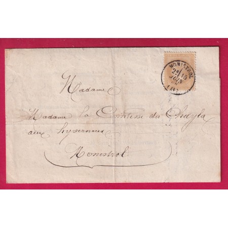 N°28 CAD TYPE 16 MONISTROL HAUTE LOIRE POUR MONISTROL IMPRIME LOCAL LETTRE