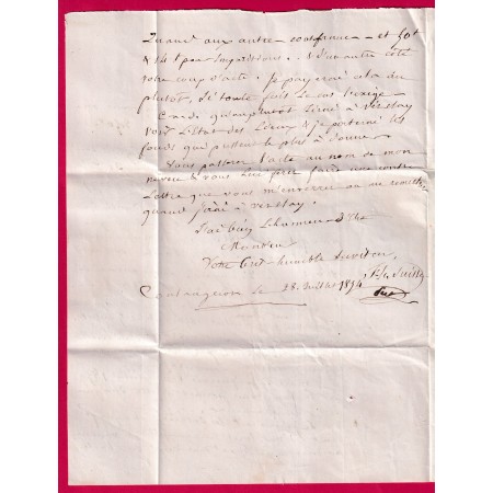 N°14 PC 980 COULANGE LA VINZUSE YONNE BOITE RURALE G COULANGERON LETTRE