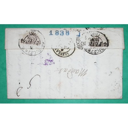 CAD TYPE 12 BICETRE SEINE PP PORT PAYE POUR VEZELAY YONNE 1838