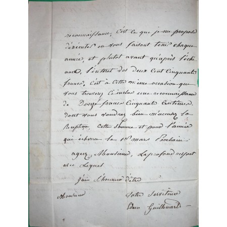 CAD TYPE 12 BICETRE SEINE PP PORT PAYE POUR VEZELAY YONNE 1838