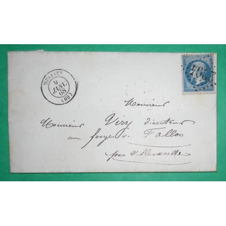 N°22 GC 2304 MELISEY HAUTE SAONE POUR FORGES DE FALLON 1868